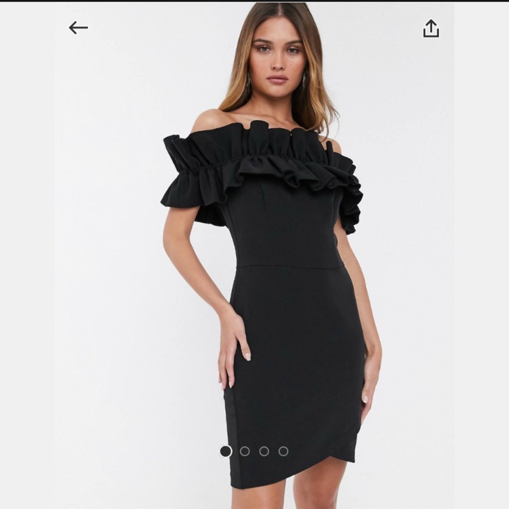 River Island Off Shoulder Dress with Ruffles